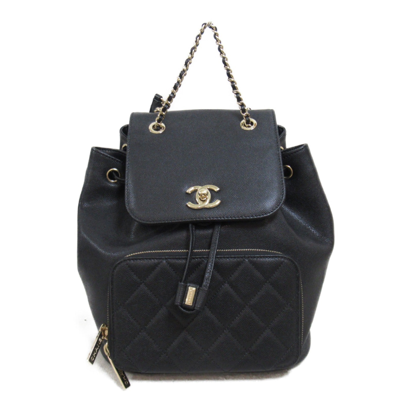 Chanel Caviar Skin Matelasse Chain Backpack A93748