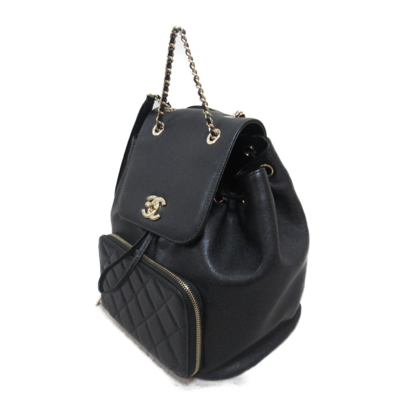 Chanel Caviar Skin Matelasse Chain Backpack A93748