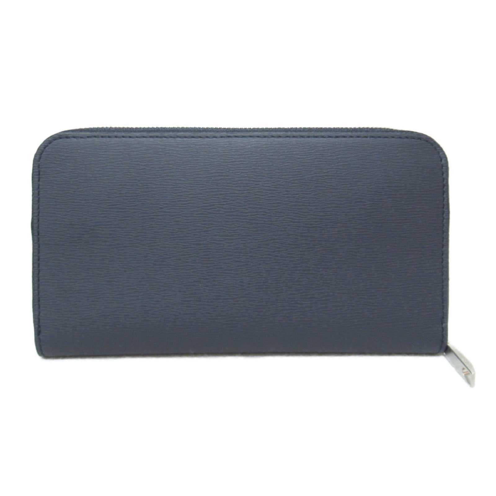 Bally Leather Round Wallet Navy 6304923