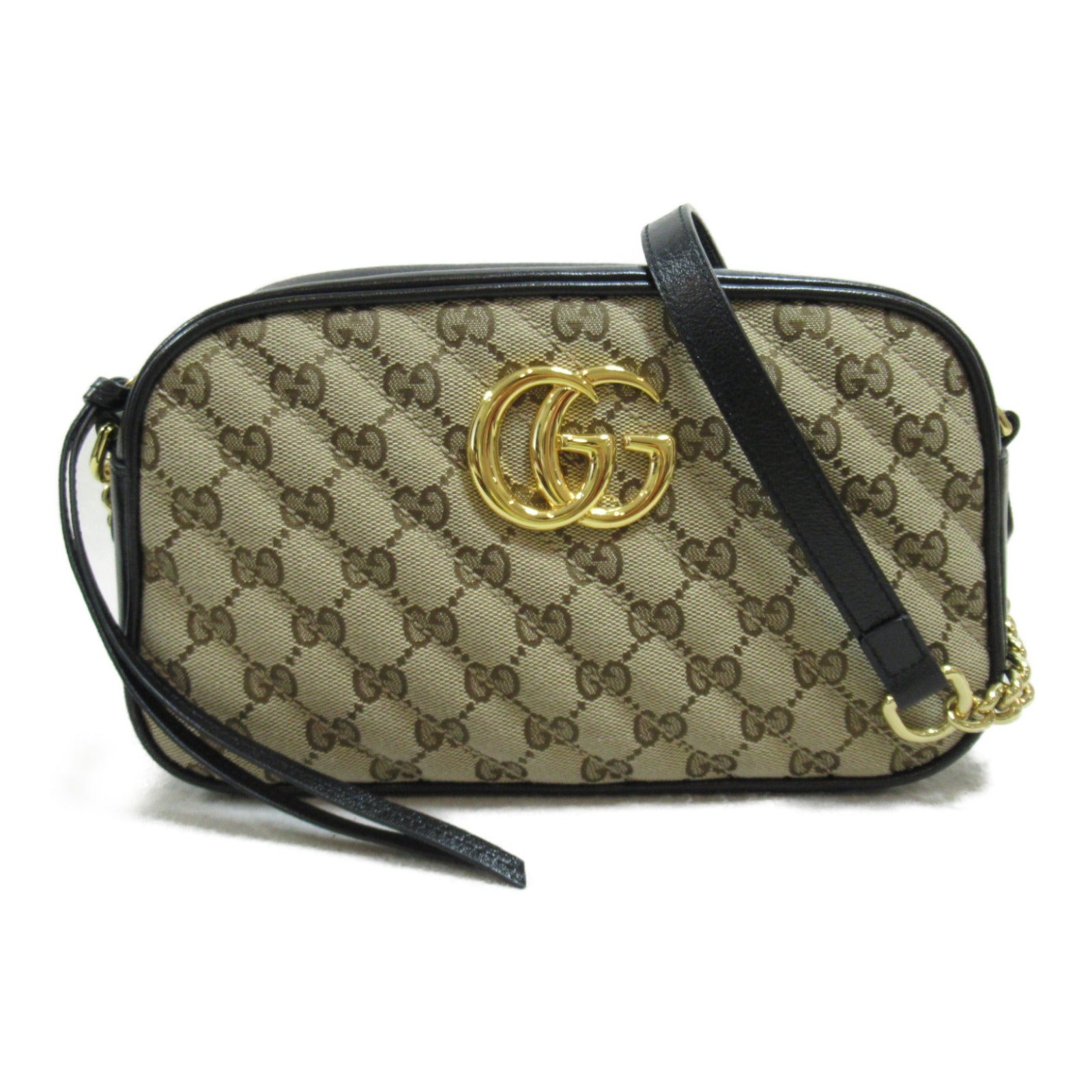 Gucci GG Marmont Canvas Leather Shoulder Bag