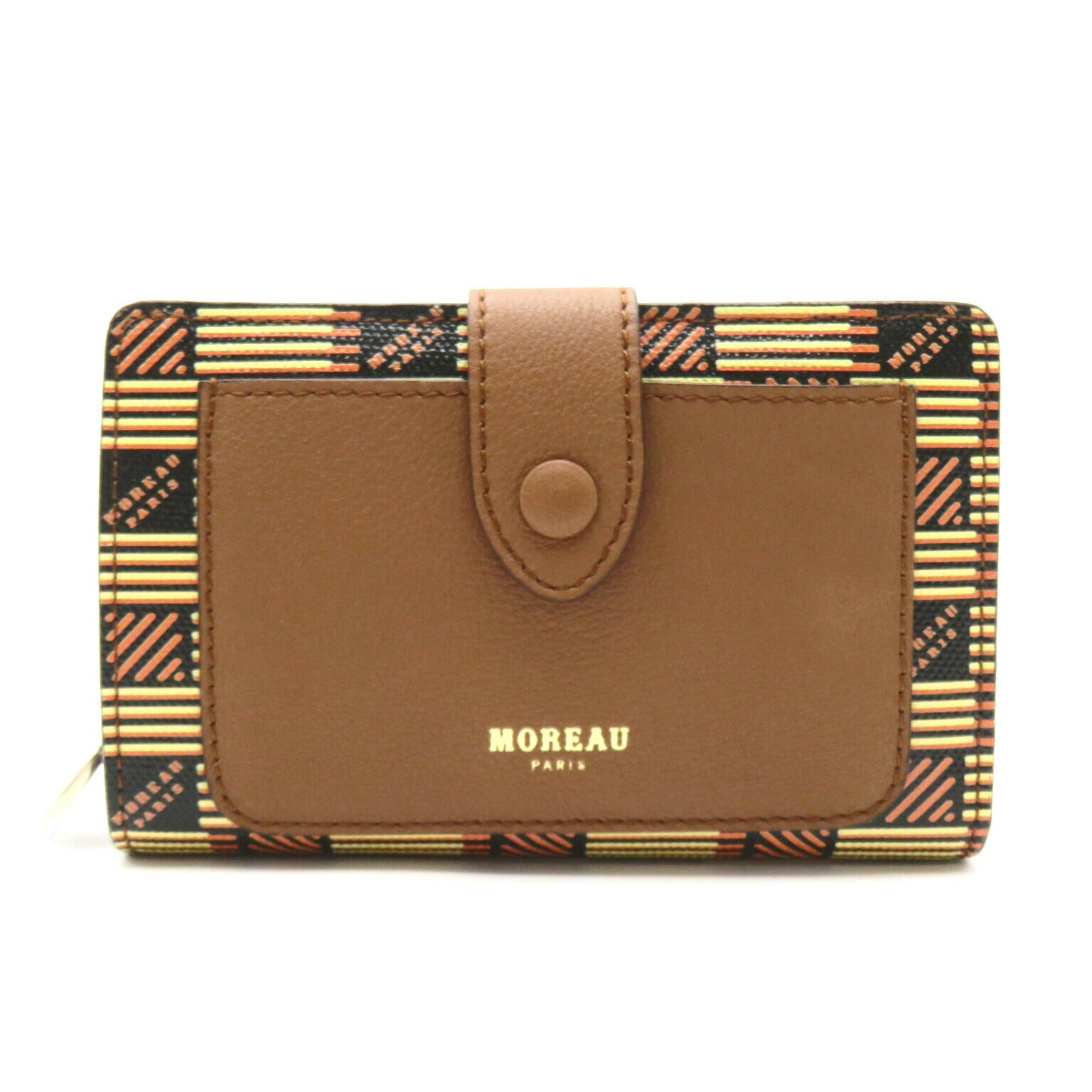 MOREAU PARIS PVC Canvas Leather Wallet