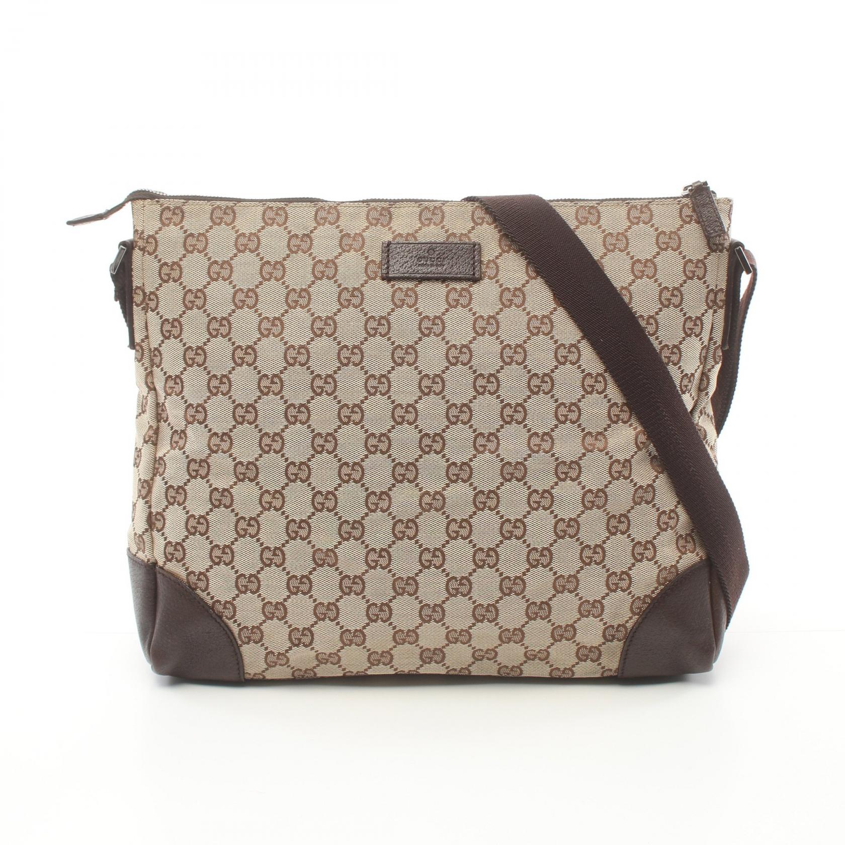 Gucci GG Canvas Leather Shoulder Bag 110054