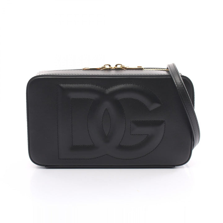 D&G Leather Camera Shoulder Bag Black