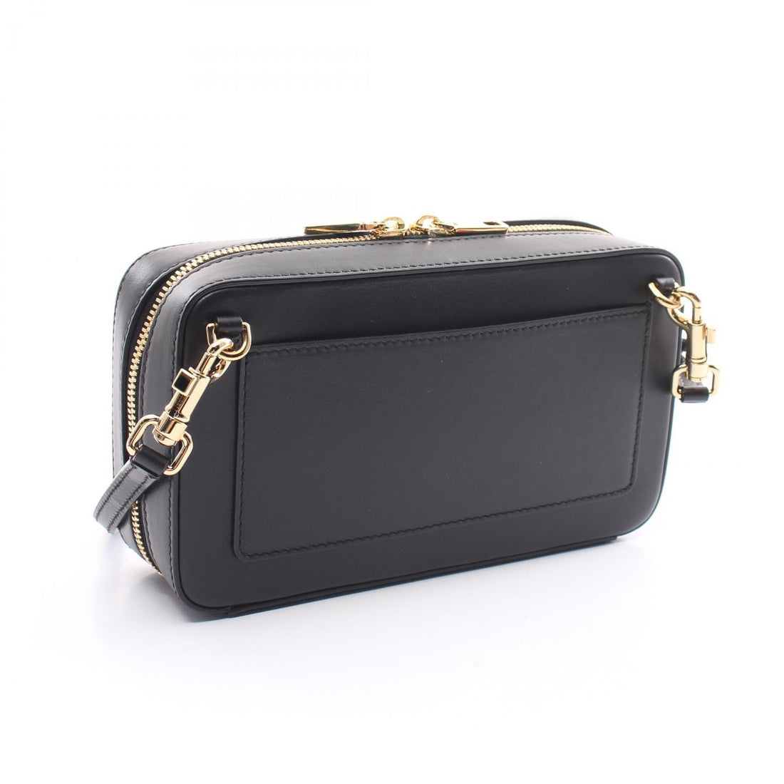 D&G Leather Camera Shoulder Bag Black