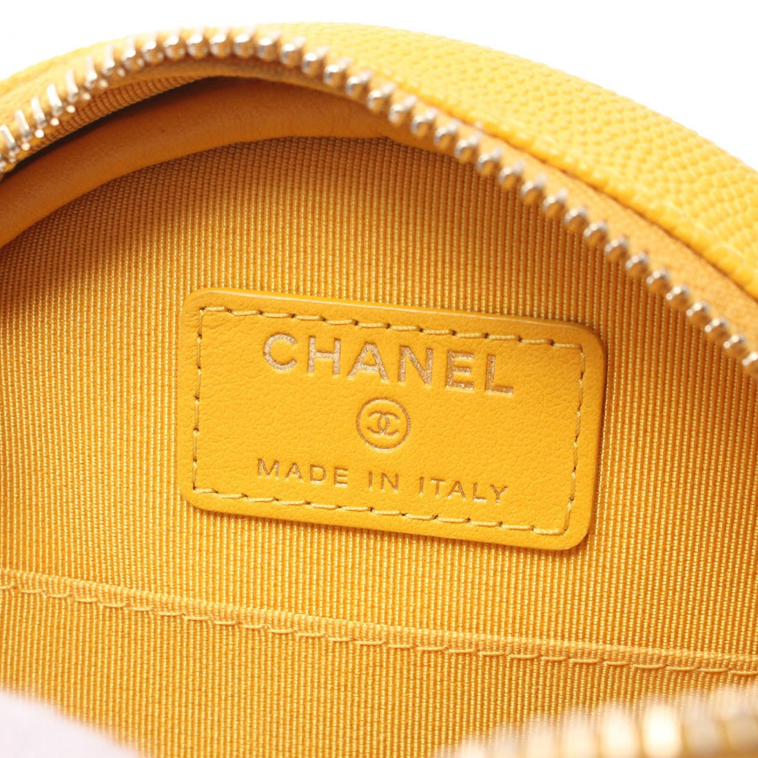 Chanel Caviar Mini Classic Shoulder Bag Yellow