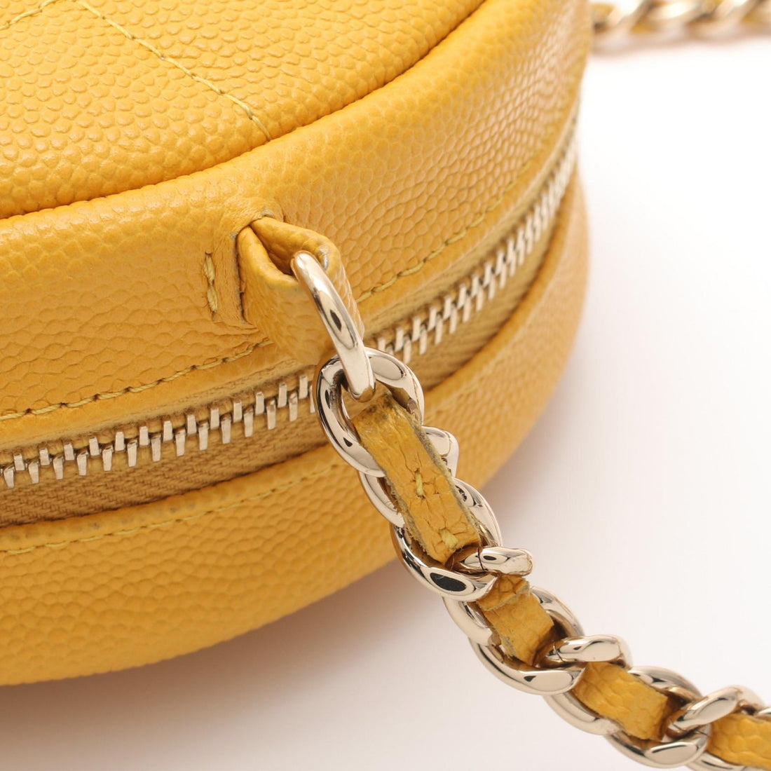 Chanel Caviar Mini Classic Shoulder Bag Yellow