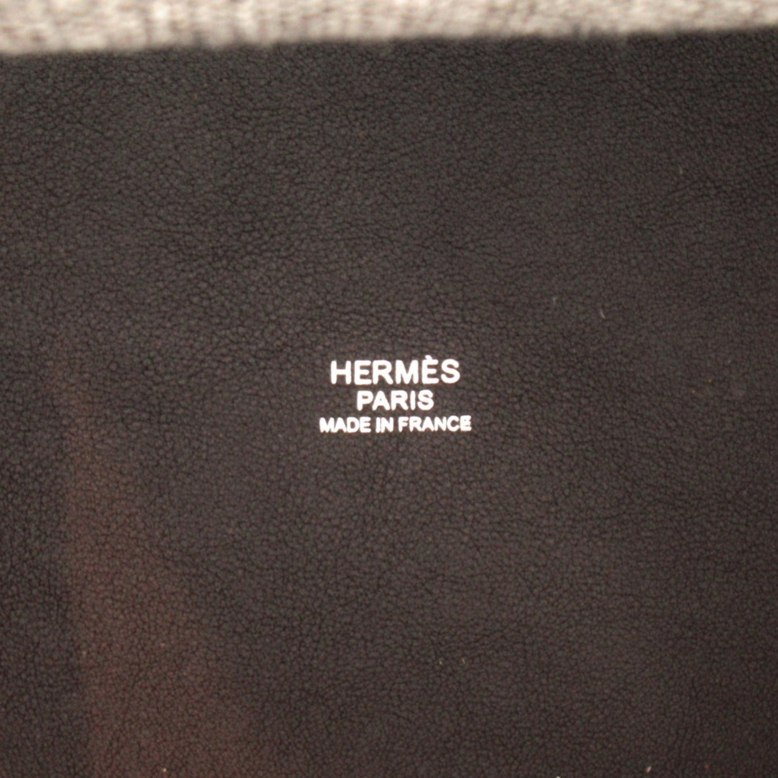 Hermes An Bie 40 Canvas Leather Tote Bag