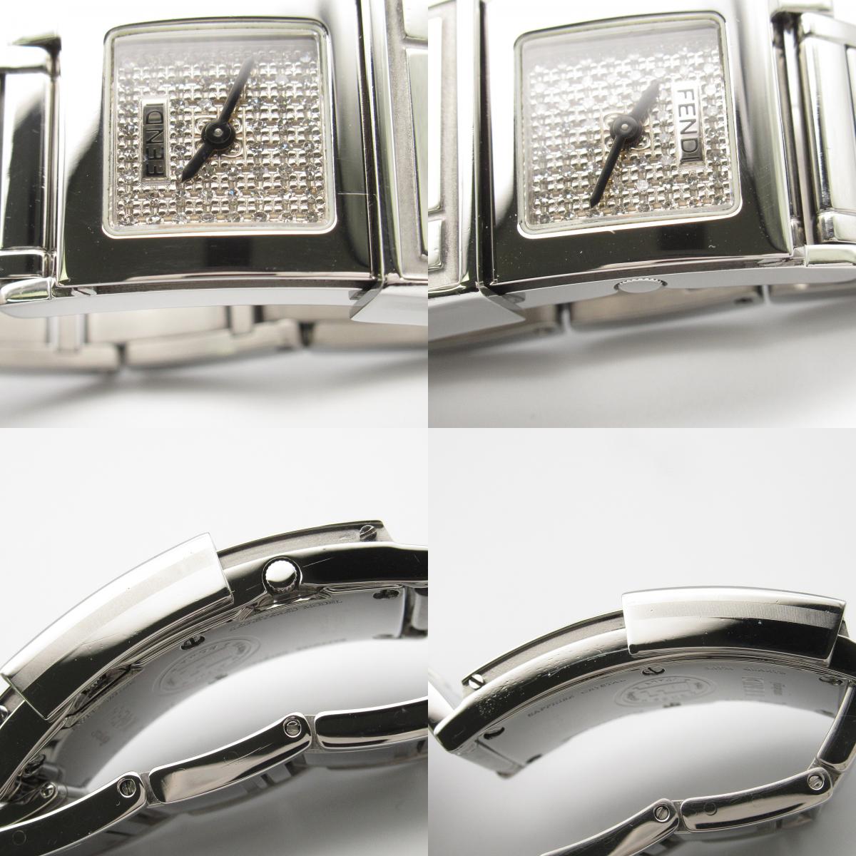 Fendi Secret 2 Time Zone Watch Stainless Steel Diamond 5500L