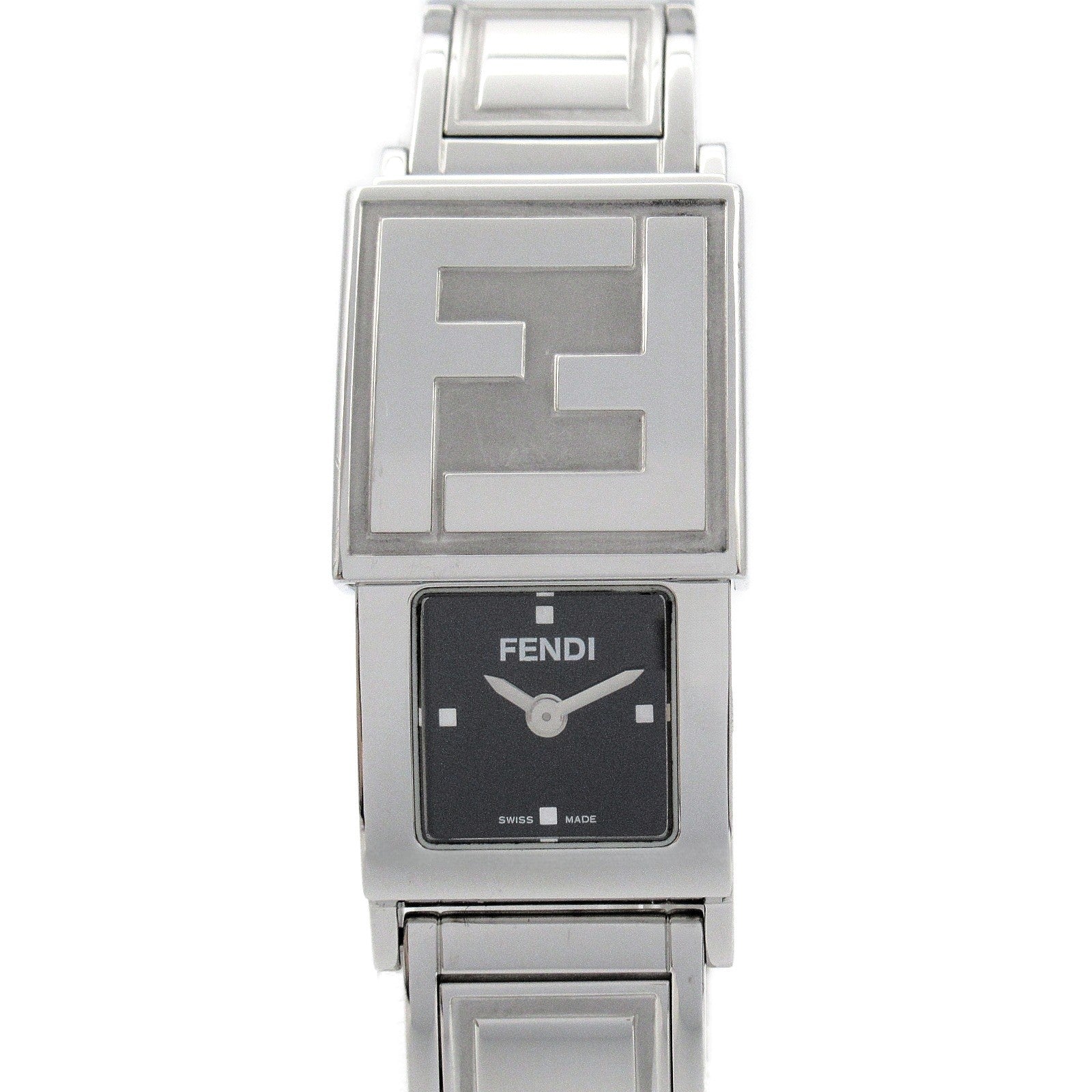 Fendi Secret 2 Time Zone Watch Stainless Steel Diamond 5500L