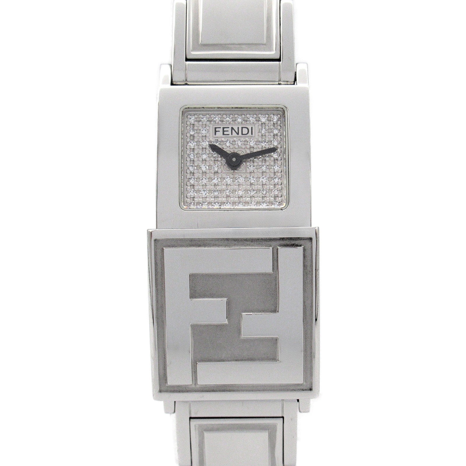 Fendi Secret 2 Time Zone Watch Stainless Steel Diamond 5500L