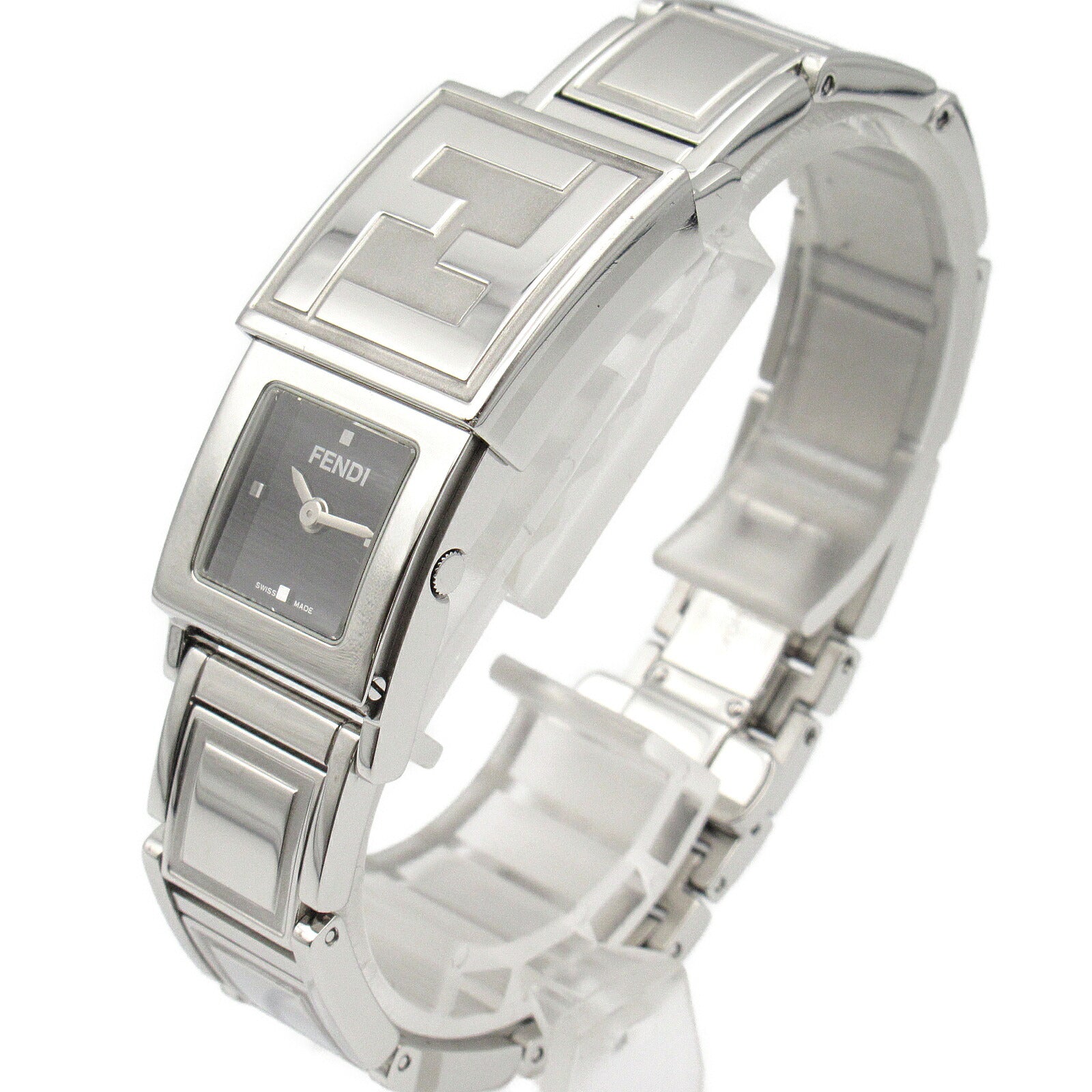 Fendi Secret 2 Time Zone Watch Stainless Steel Diamond 5500L