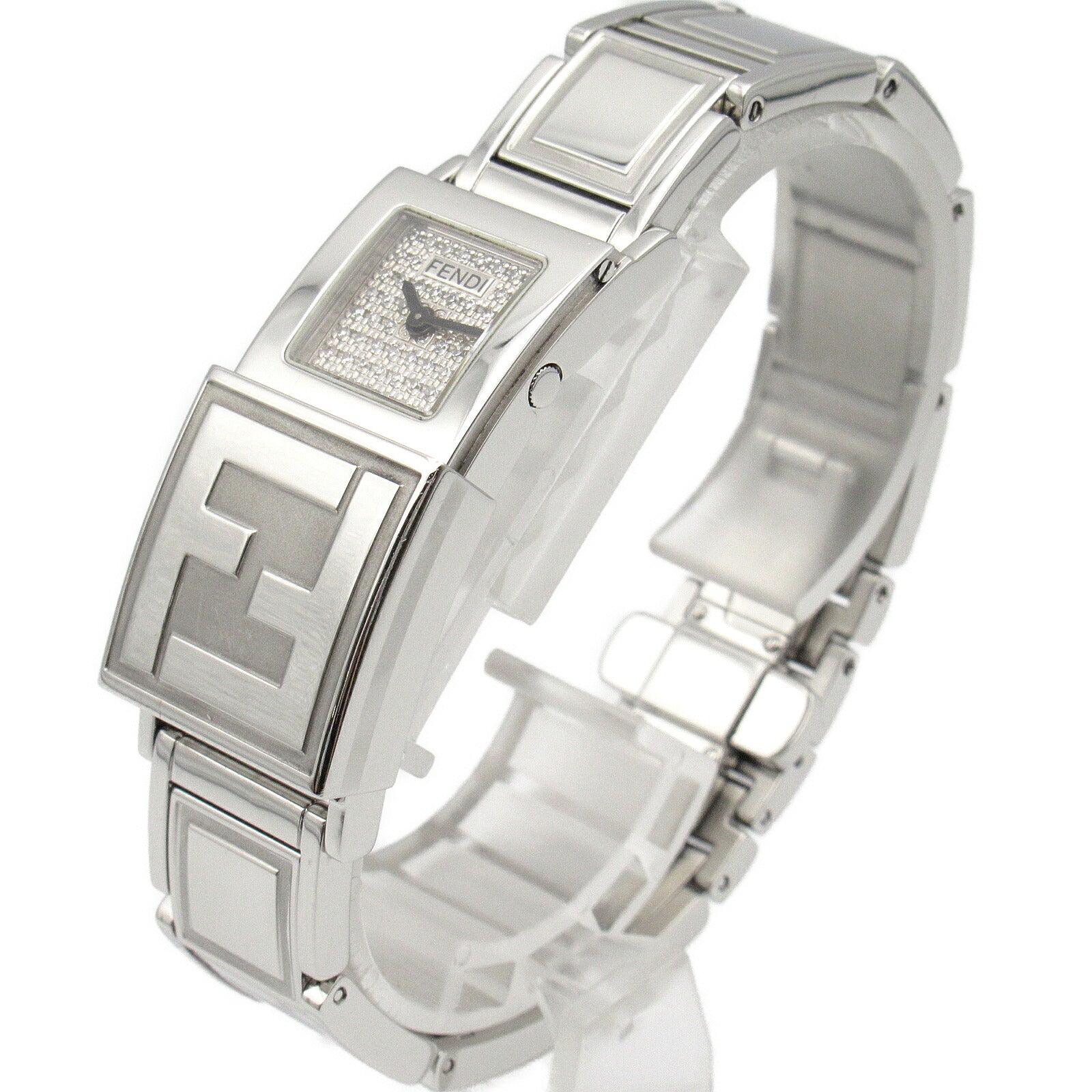 Fendi Secret 2 Time Zone Watch Stainless Steel Diamond 5500L