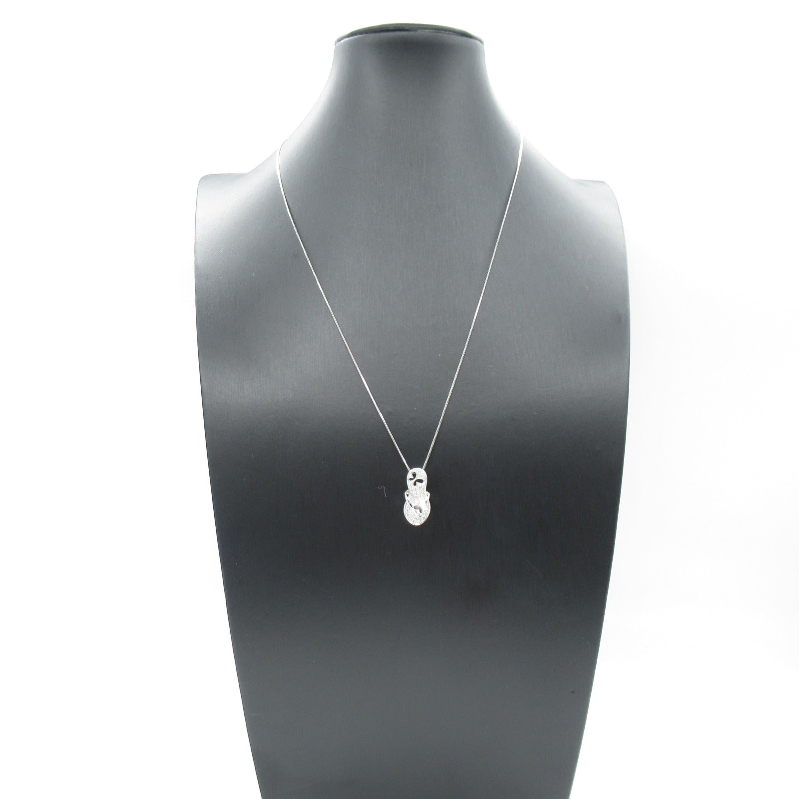 Diamond Necklace K18WG White Gold Jewelry