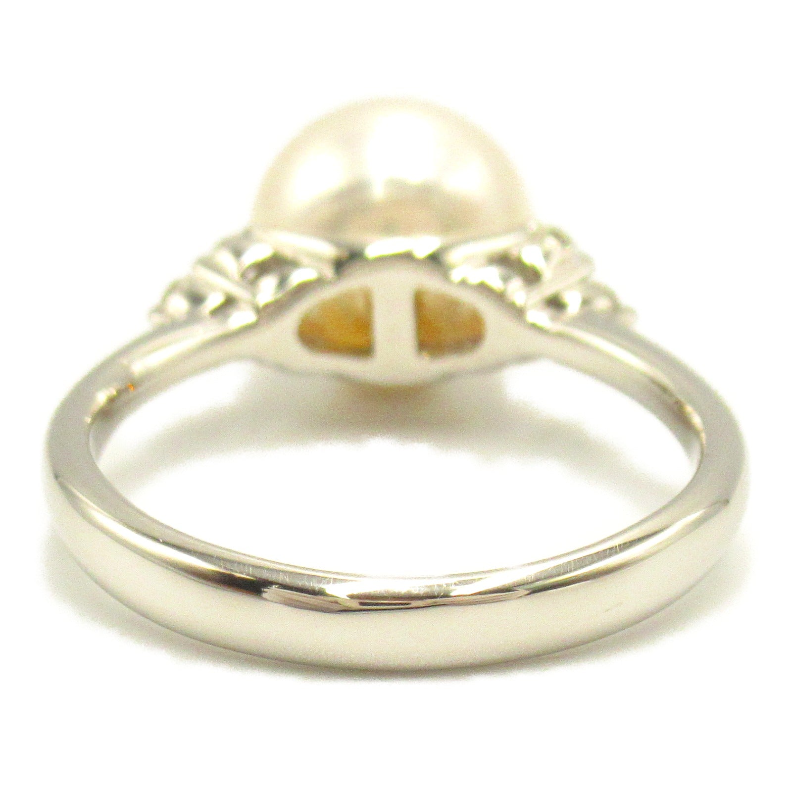 Akoya Pearl Diamond Ring Pt900 Platinum