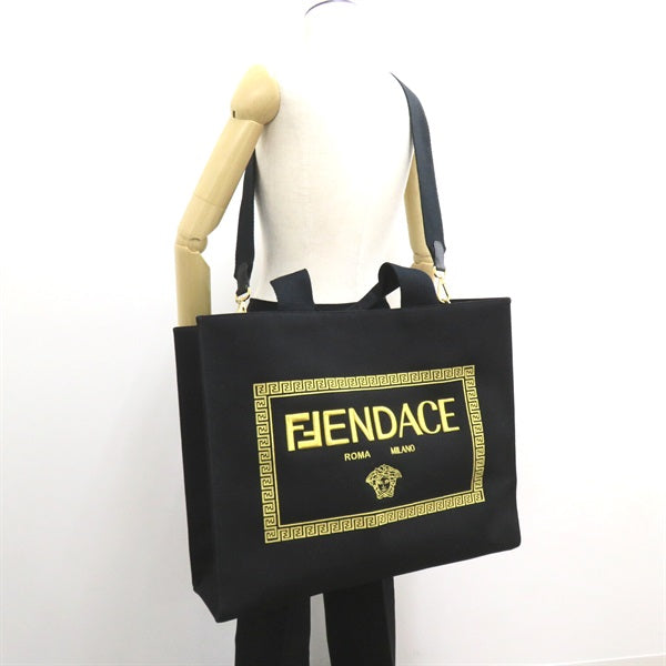 Fendi X Versace Fendace Tote Bag  Canvas Tote Bag in Great Condition