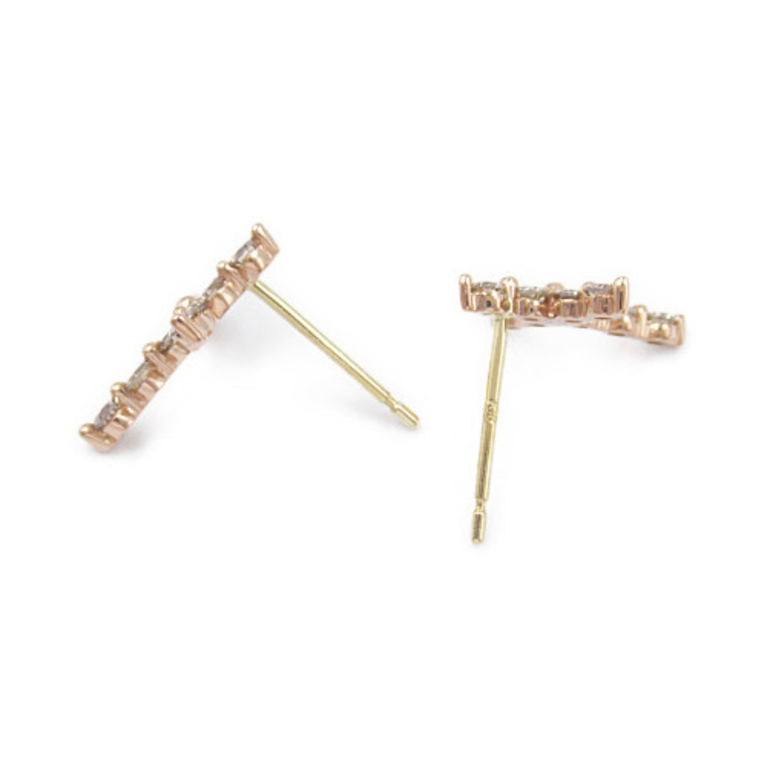 K18PG Pink Gold Diamond Earrings