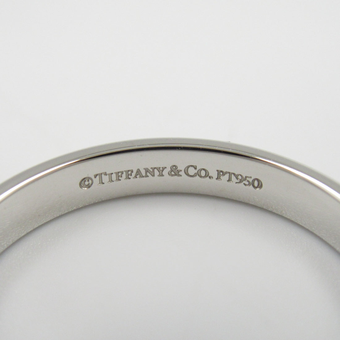 Tiffany & Co Platinum Wedding Stacking Band  Metal Ring in Great Condition