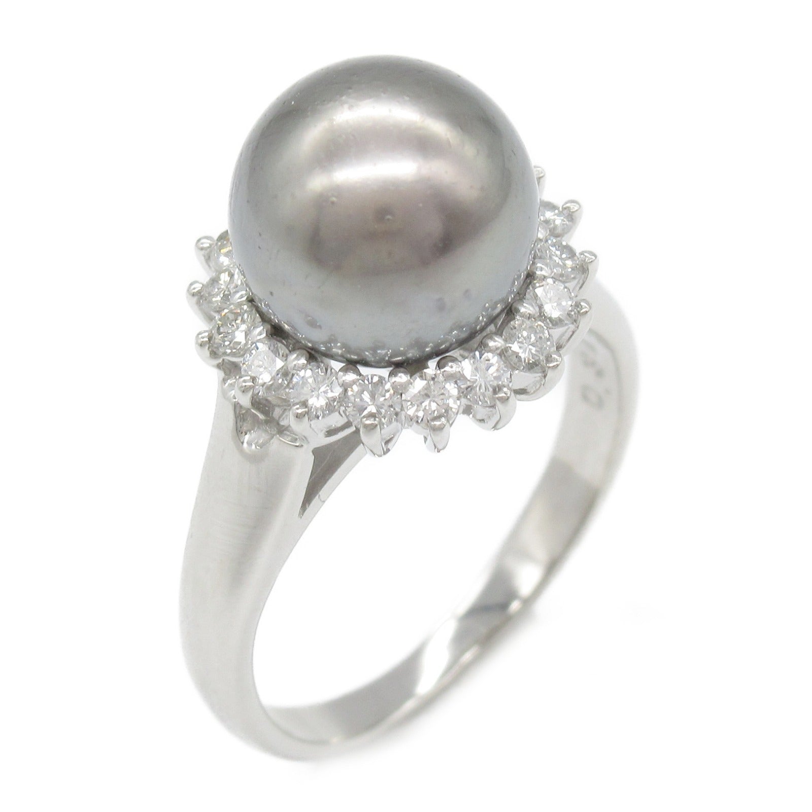 Tasaki Pearl Ring Pt900 Platinum Diamond