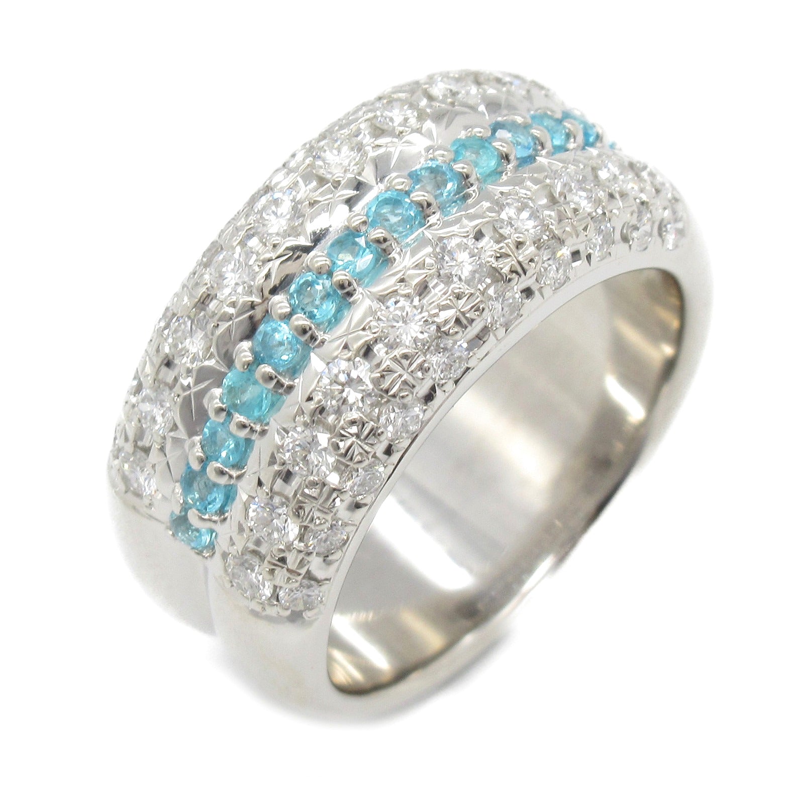 Tasaki Paraiba Tourmaline Diamond Ring K18WG