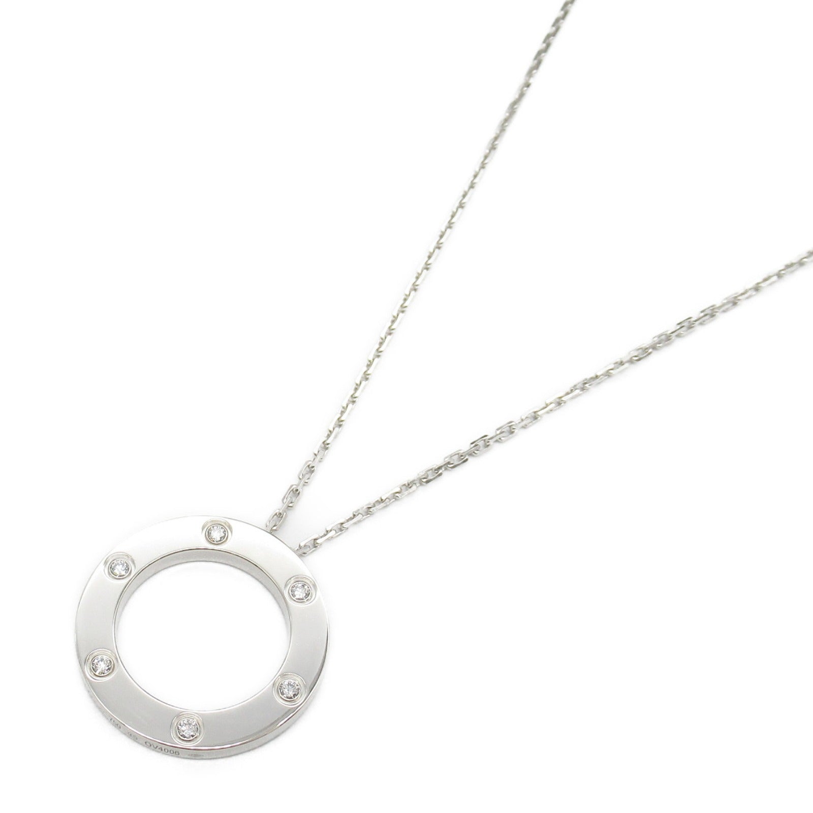 Cartier Love Circle 6P Diamond Necklace K18WG