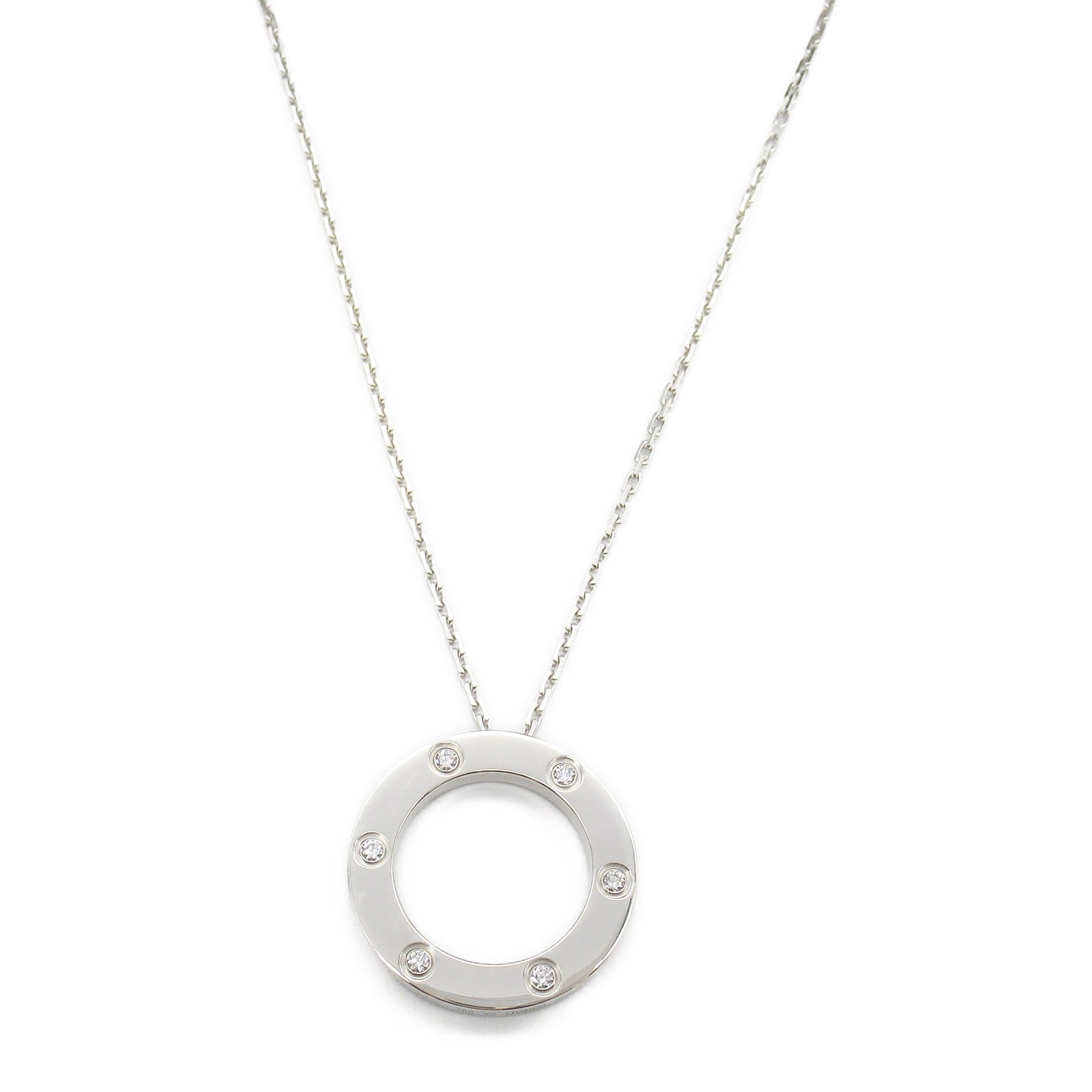 Cartier Love Circle 6P Diamond Necklace K18WG