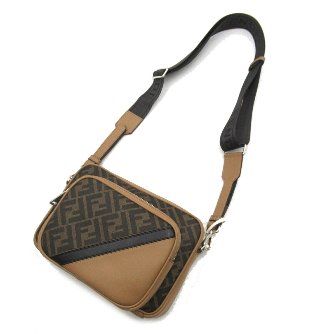 Fendi PVC Coated Canvas Leather Shoulder Bag