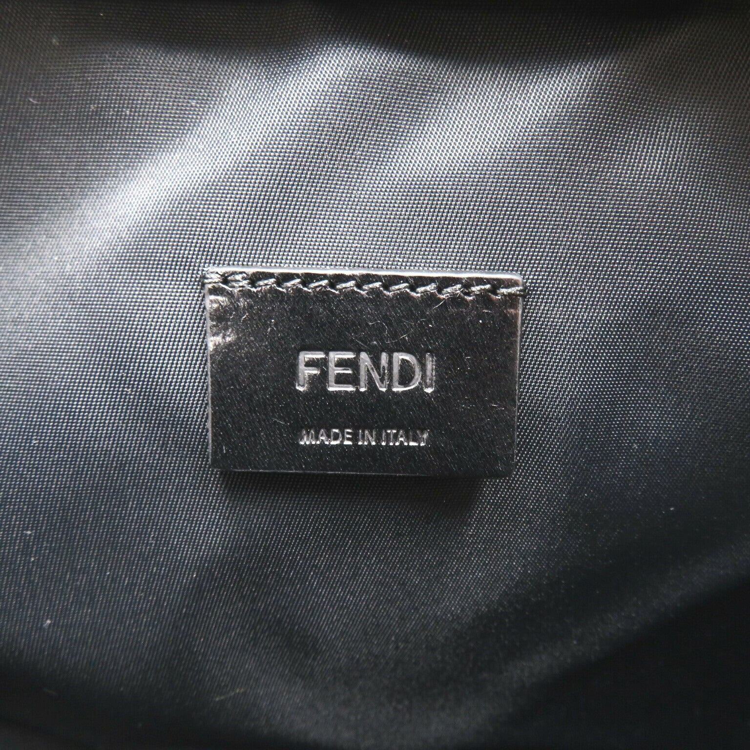 Fendi Brown PVC Coated Canvas Pouch