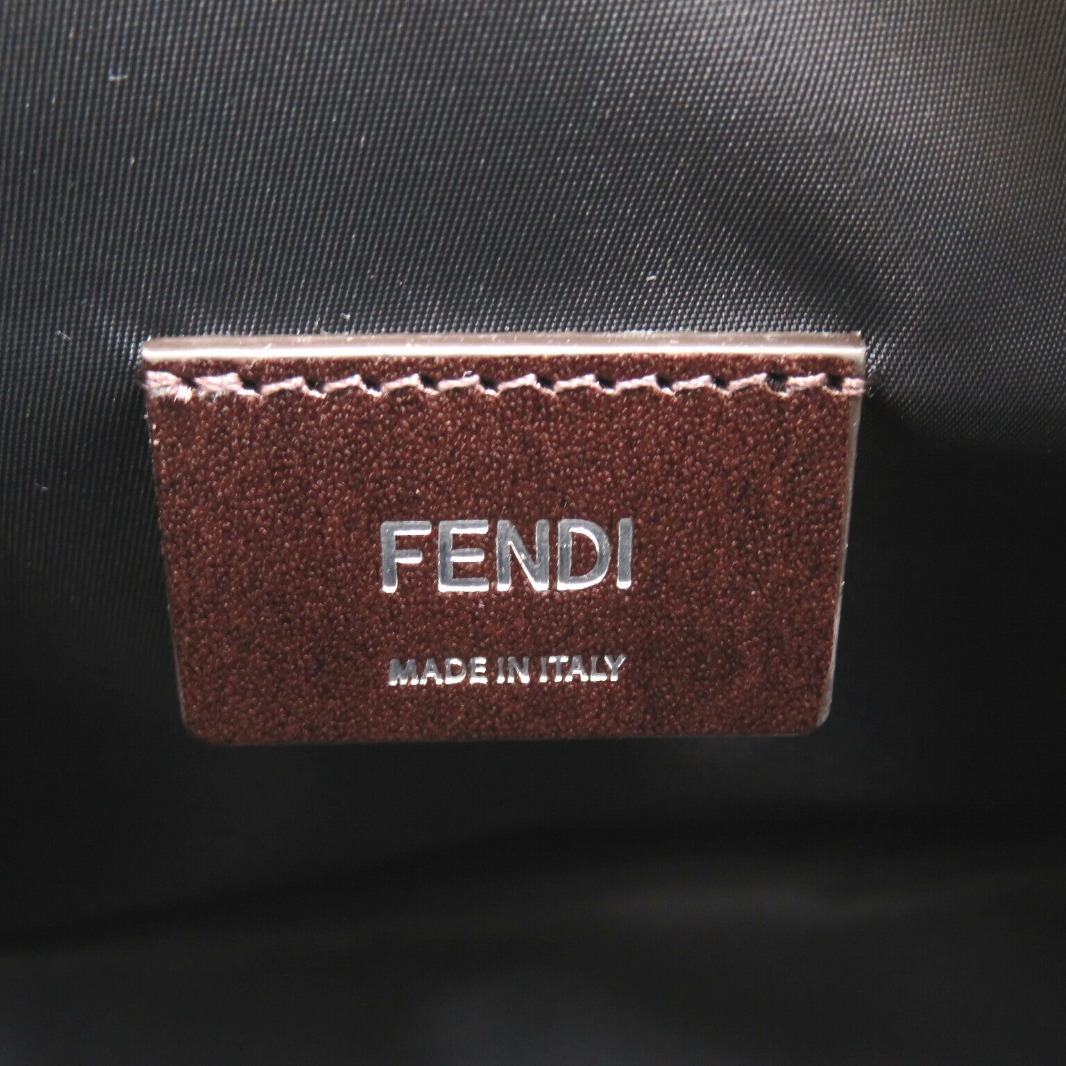 Fendi Brown PVC Coated Canvas Pouch