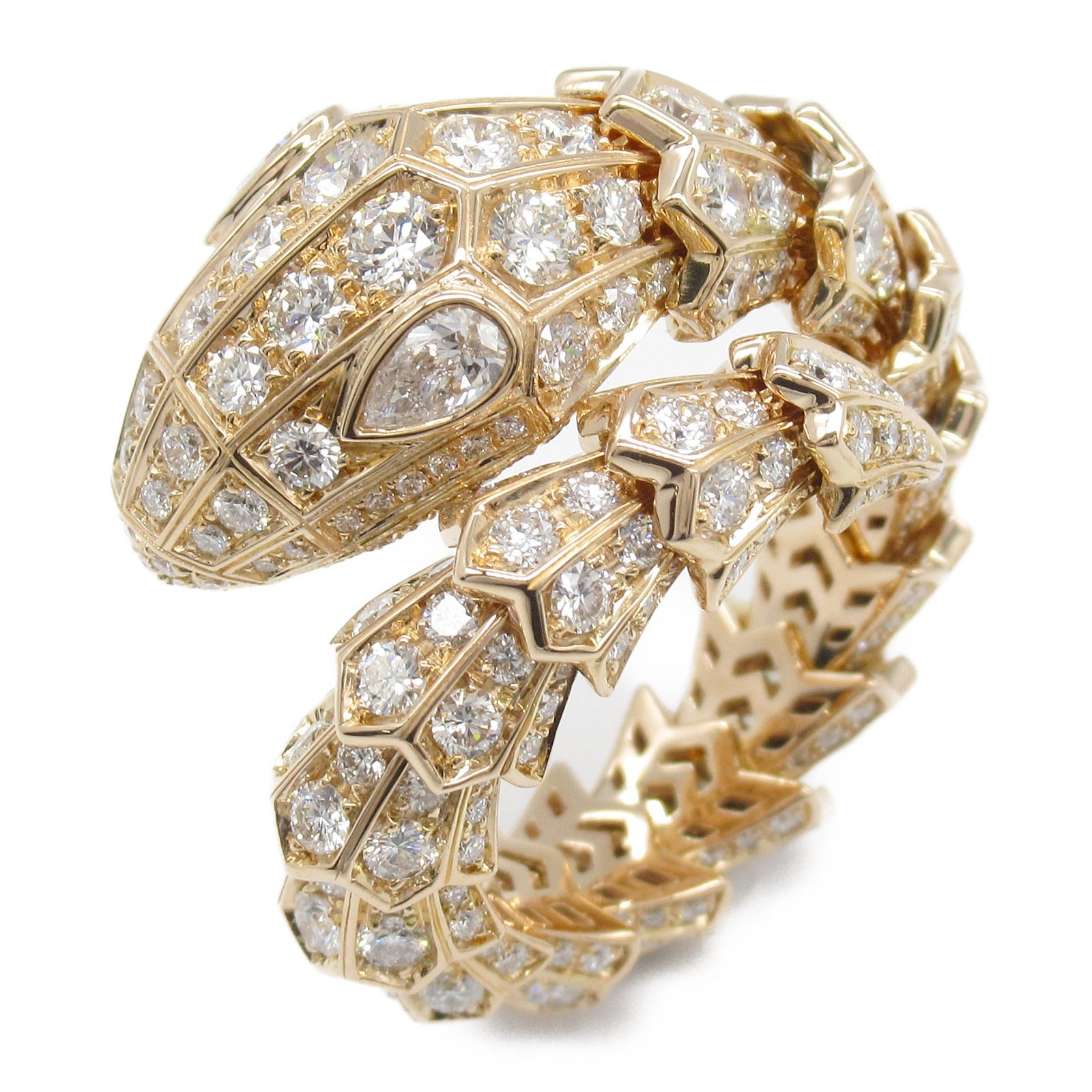 Bvlgari Serpenti Viper Diamond Ring K18PG