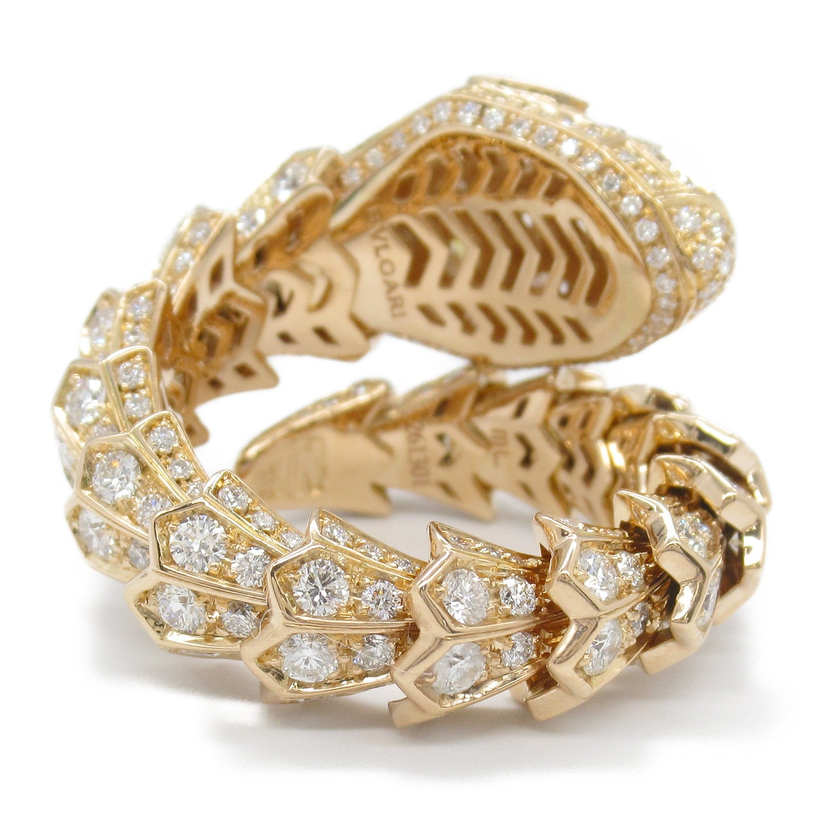 Bvlgari Serpenti Viper Diamond Ring K18PG