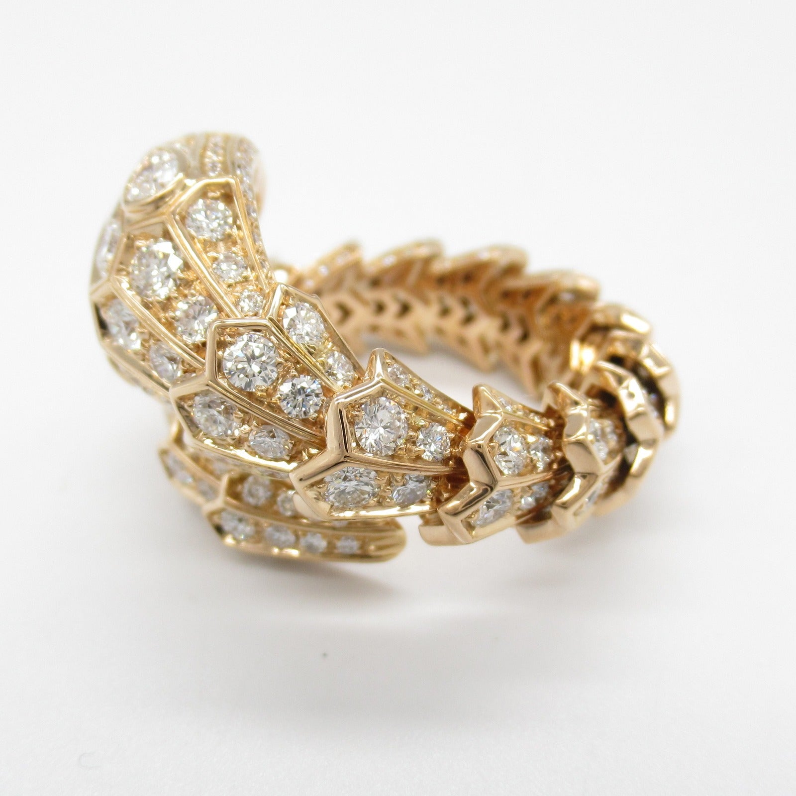 Bvlgari Serpenti Viper Diamond Ring K18PG