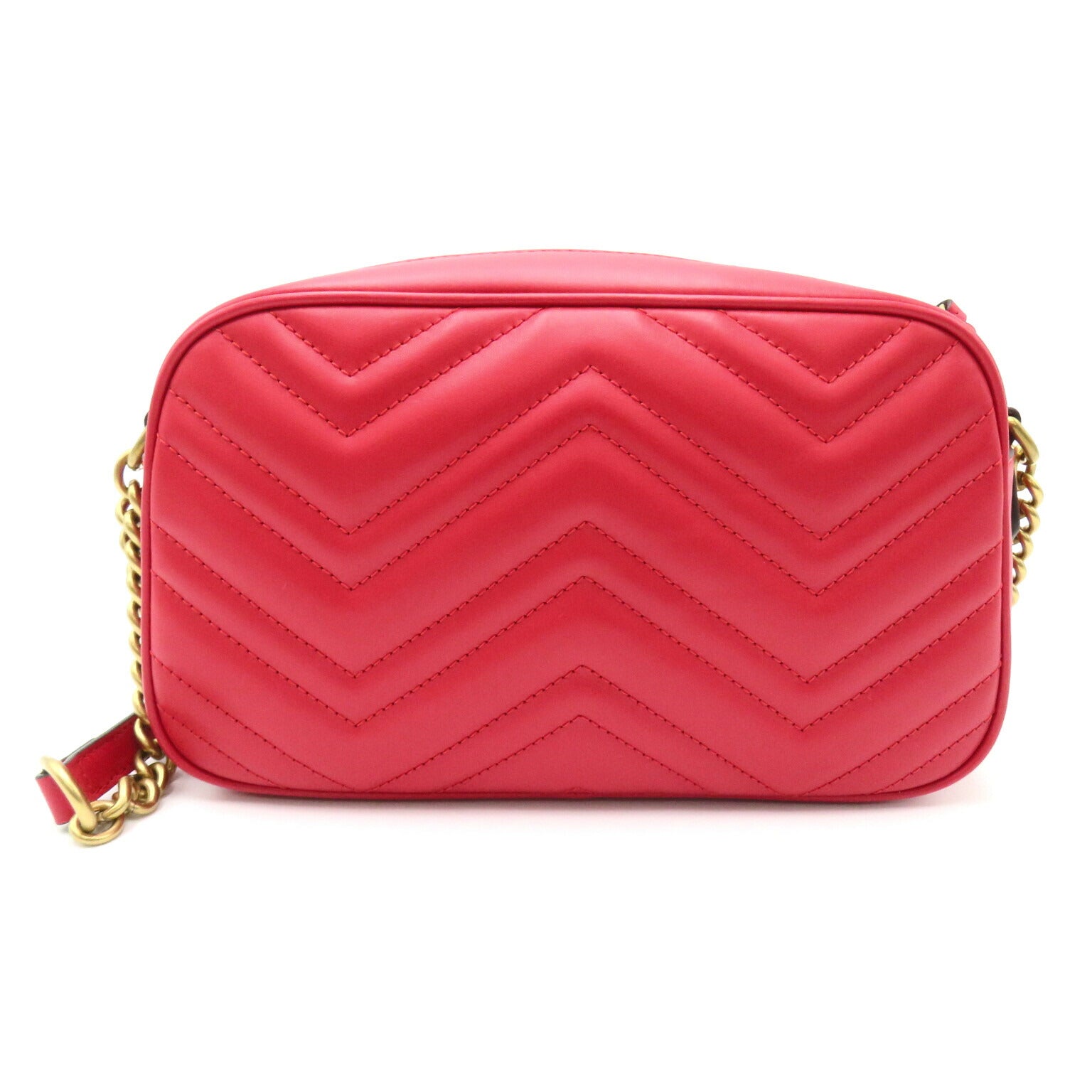 Gucci GG Marmont Small Shoulder Bag Quilted Leather Red