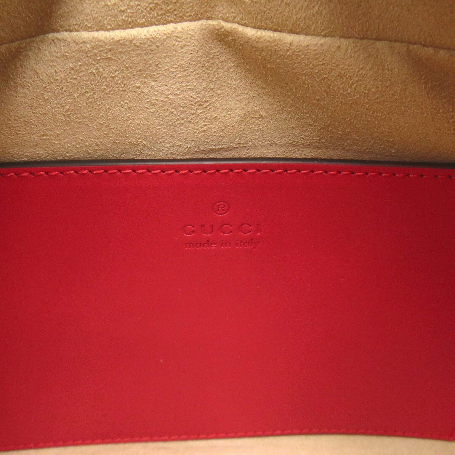 Gucci GG Marmont Small Shoulder Bag Quilted Leather Red