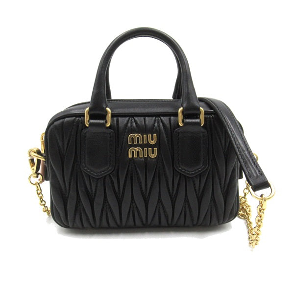 Miu Miu Matelasse Leather Mini Handbag Leather Handbag 5BP077N88F0002 in Great Condition