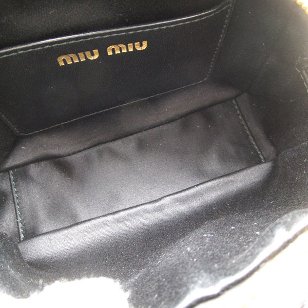 Miu Miu Matelasse Leather Mini Handbag Leather Handbag 5BP077N88F0002 in Great Condition