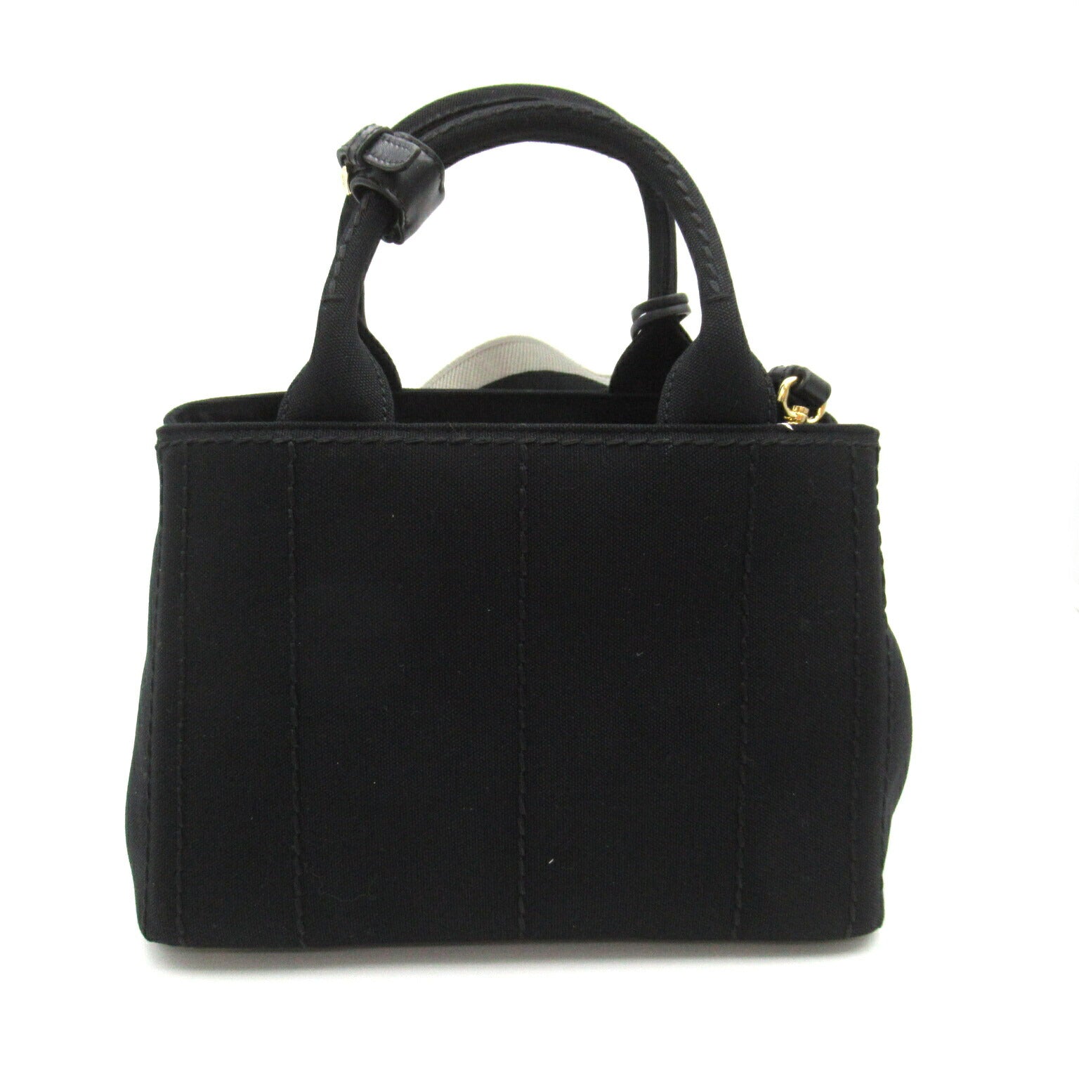 Prada Canapa 2WAY Canvas Tote Bag Black