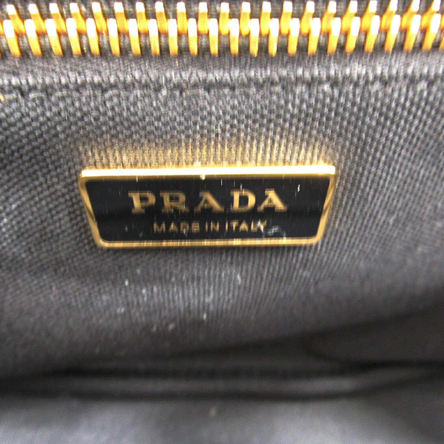 Prada Canapa 2WAY Canvas Tote Bag Black