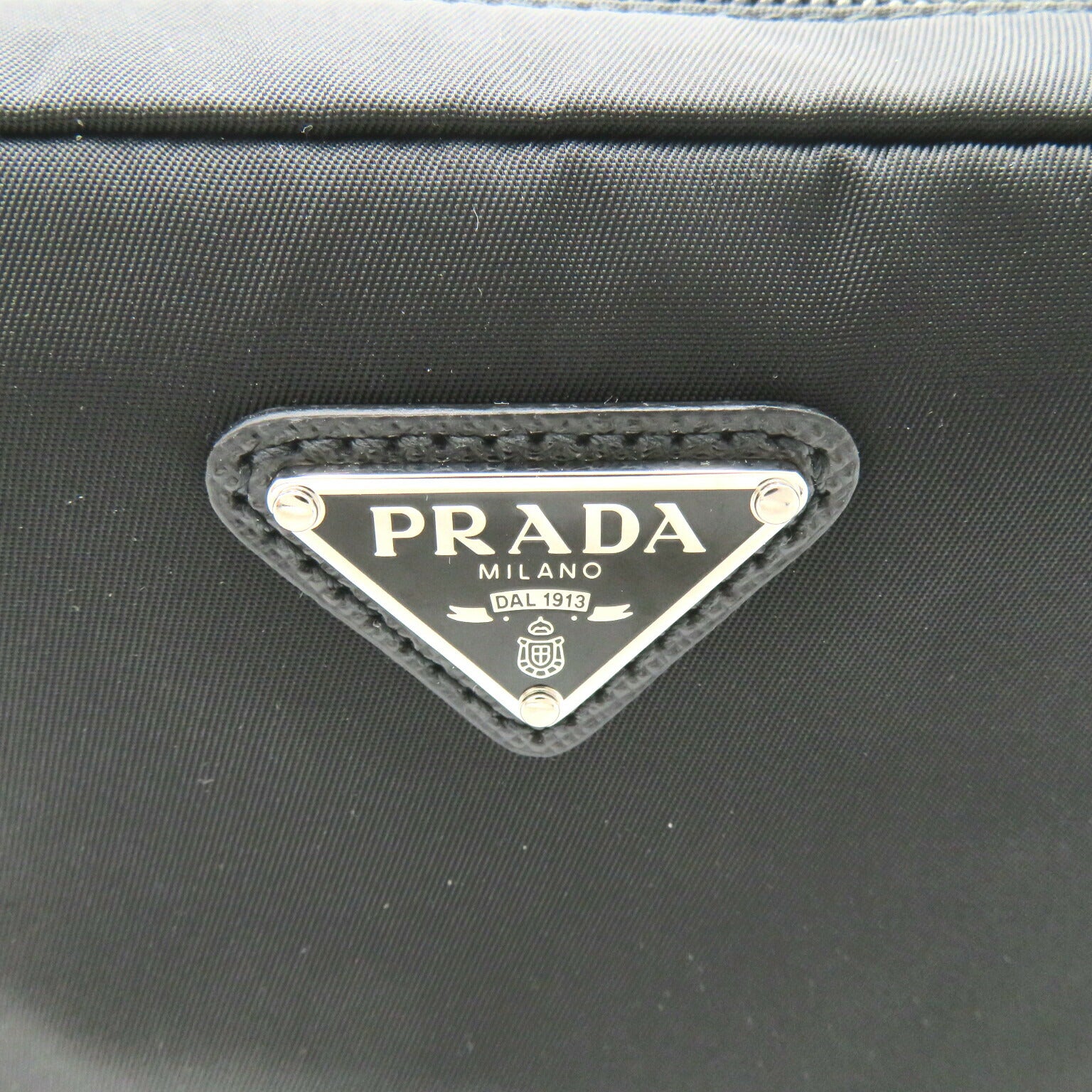 Prada Nylon Strap Pouch Accessory Bag Black