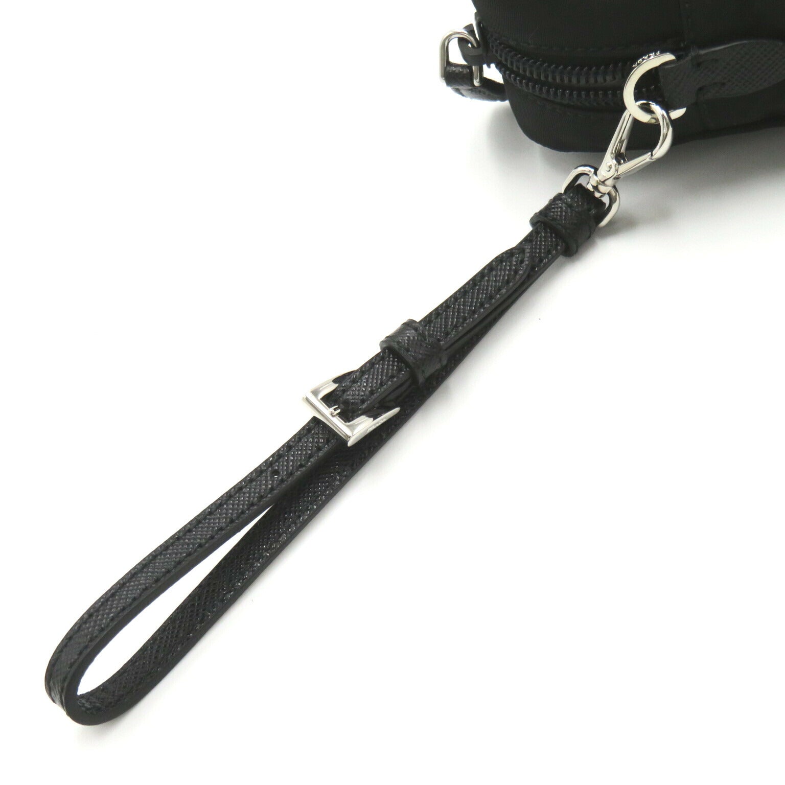 Prada Nylon Strap Pouch Accessory Bag Black