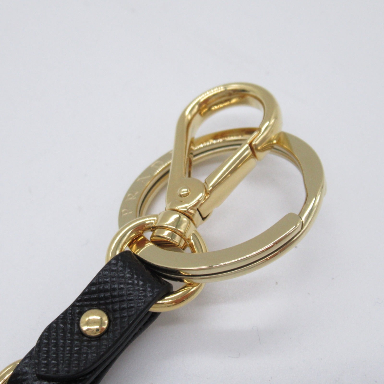 Prada Saffiano Leather Keyring Keychain