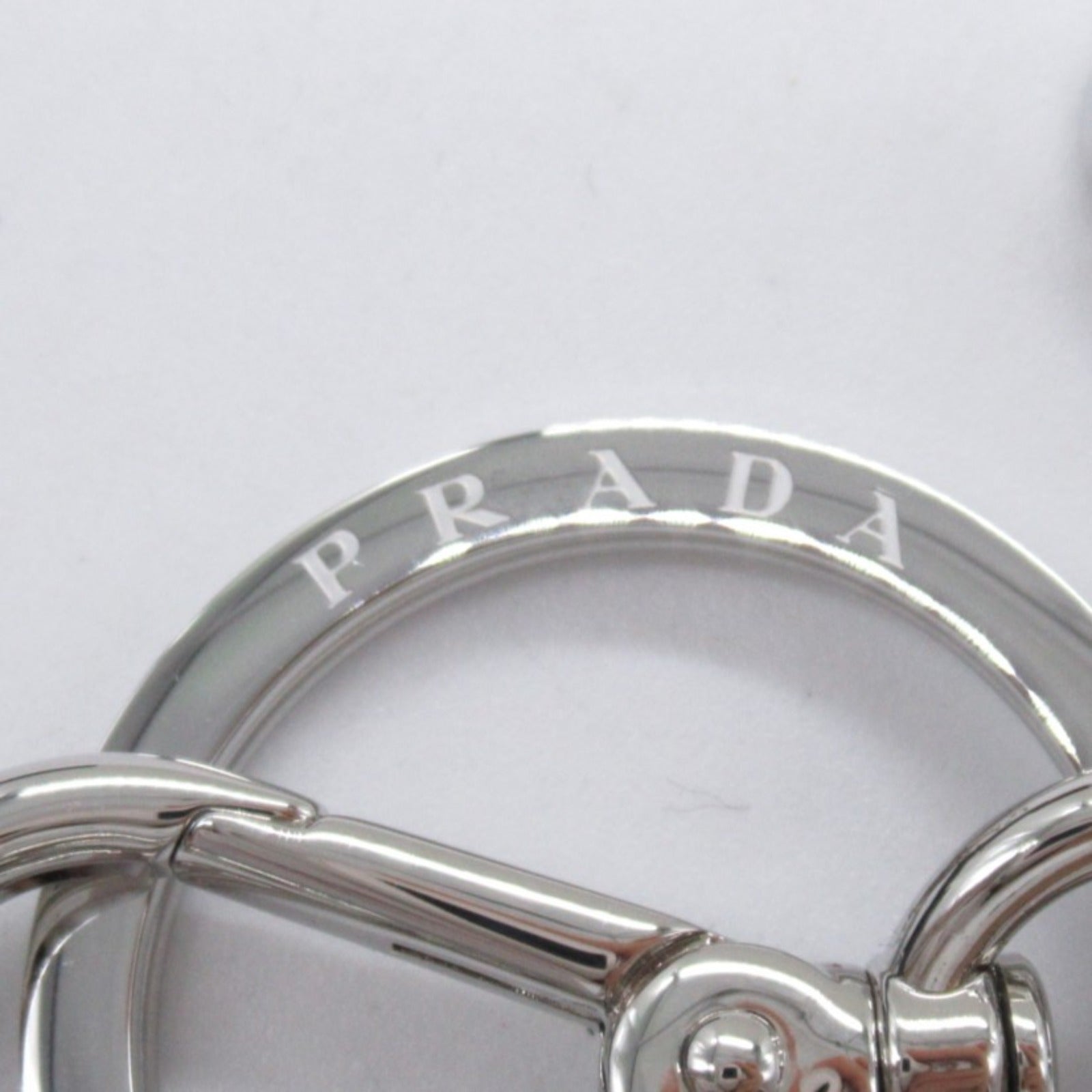 Prada Saffiano Leather Keyring Keychain