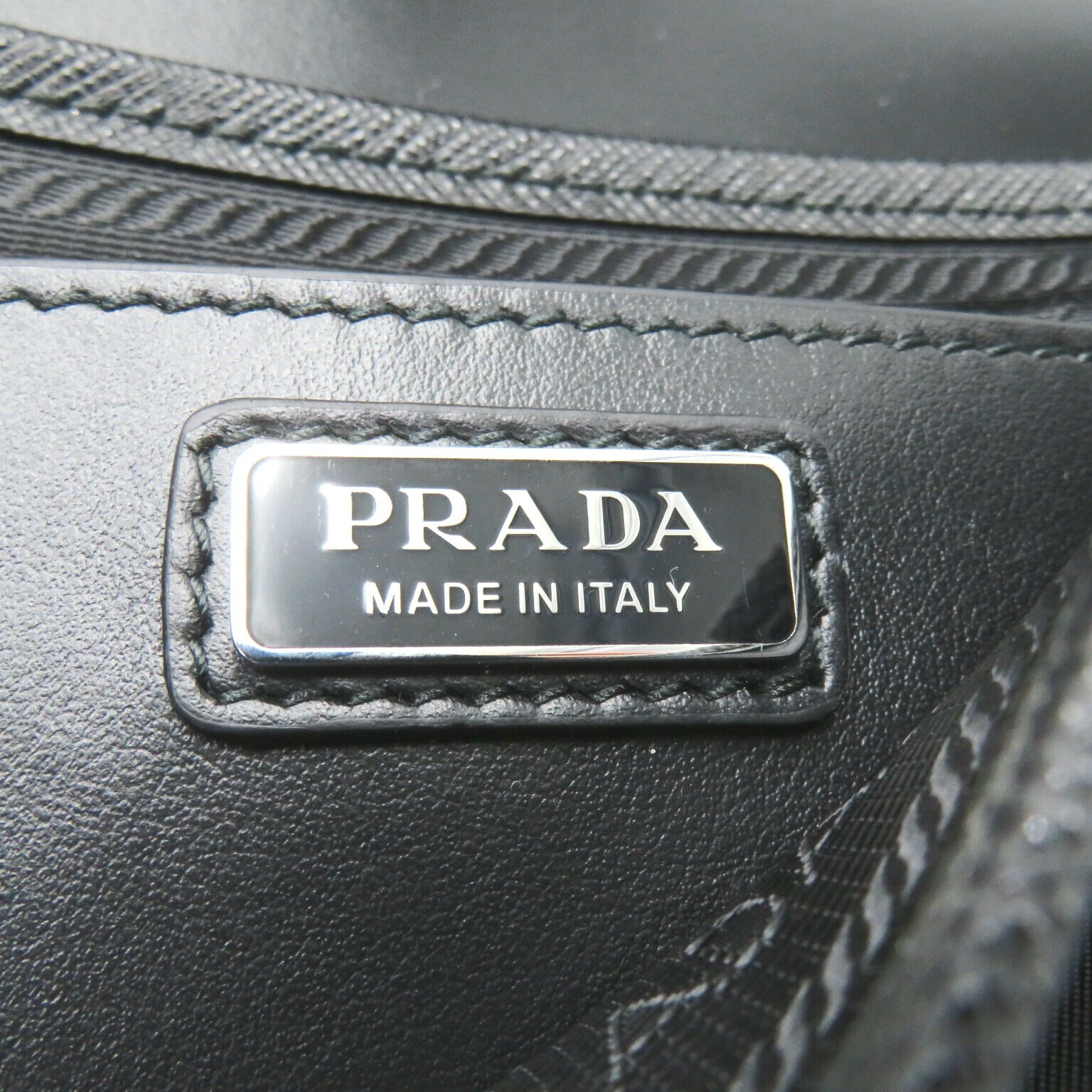 Prada Saffiano Leather Nylon Shoulder Bag