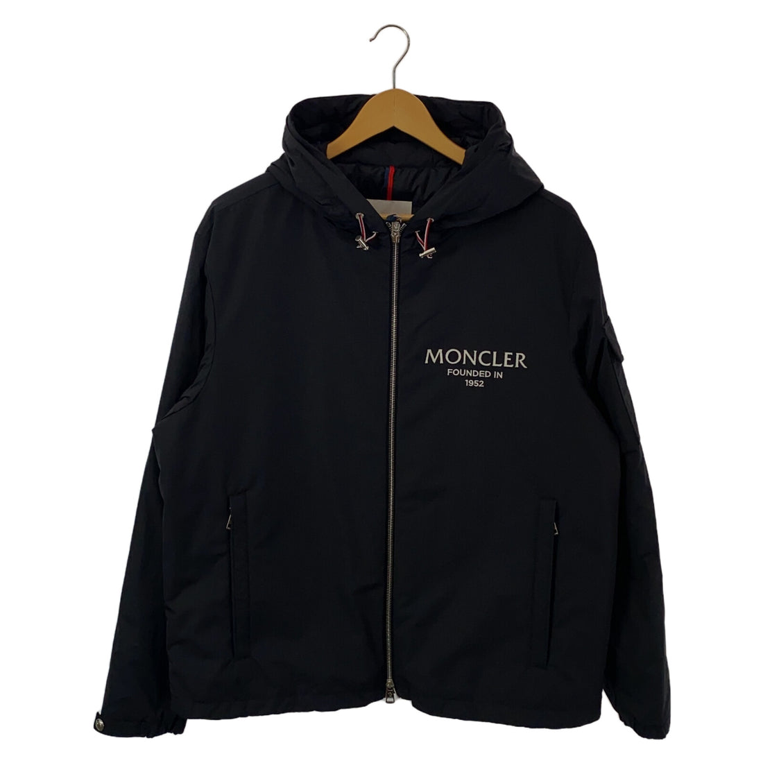 Moncler Polyester Hooded Down Jacket Black