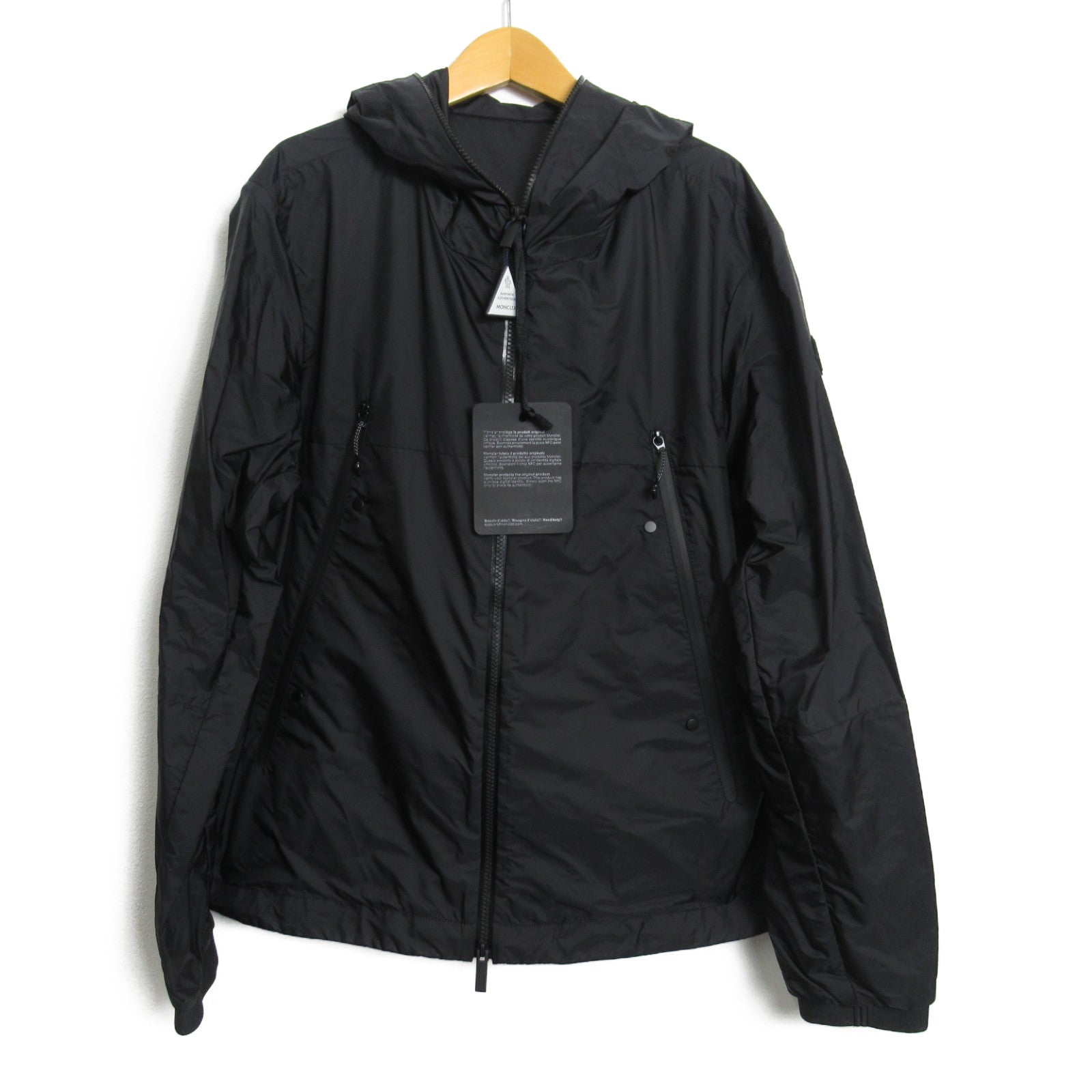 Moncler Nylon Hooded Jacket Black