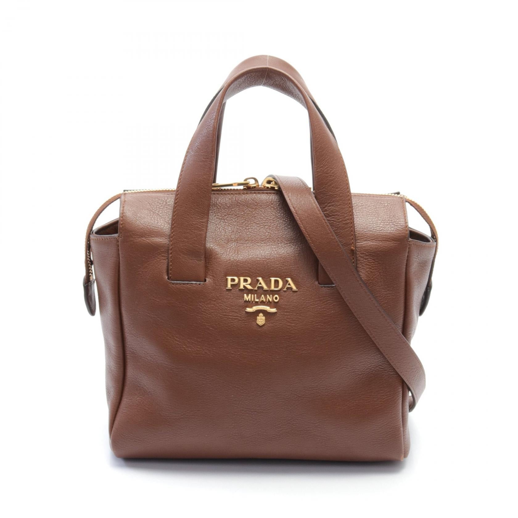 Prada Prada Cervo Handbag Leather Handbag 1BA344 in Very Good Condition