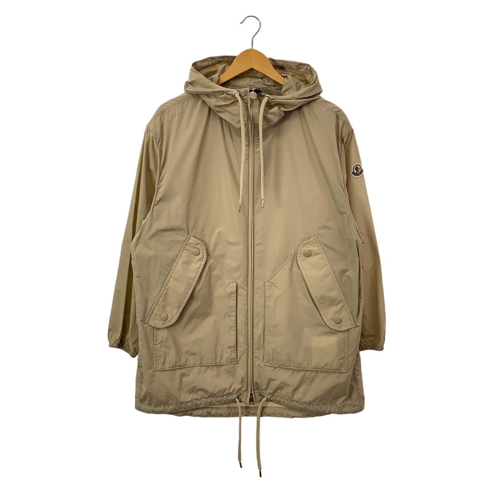 Moncler Hooded Jacket Polyester Beige