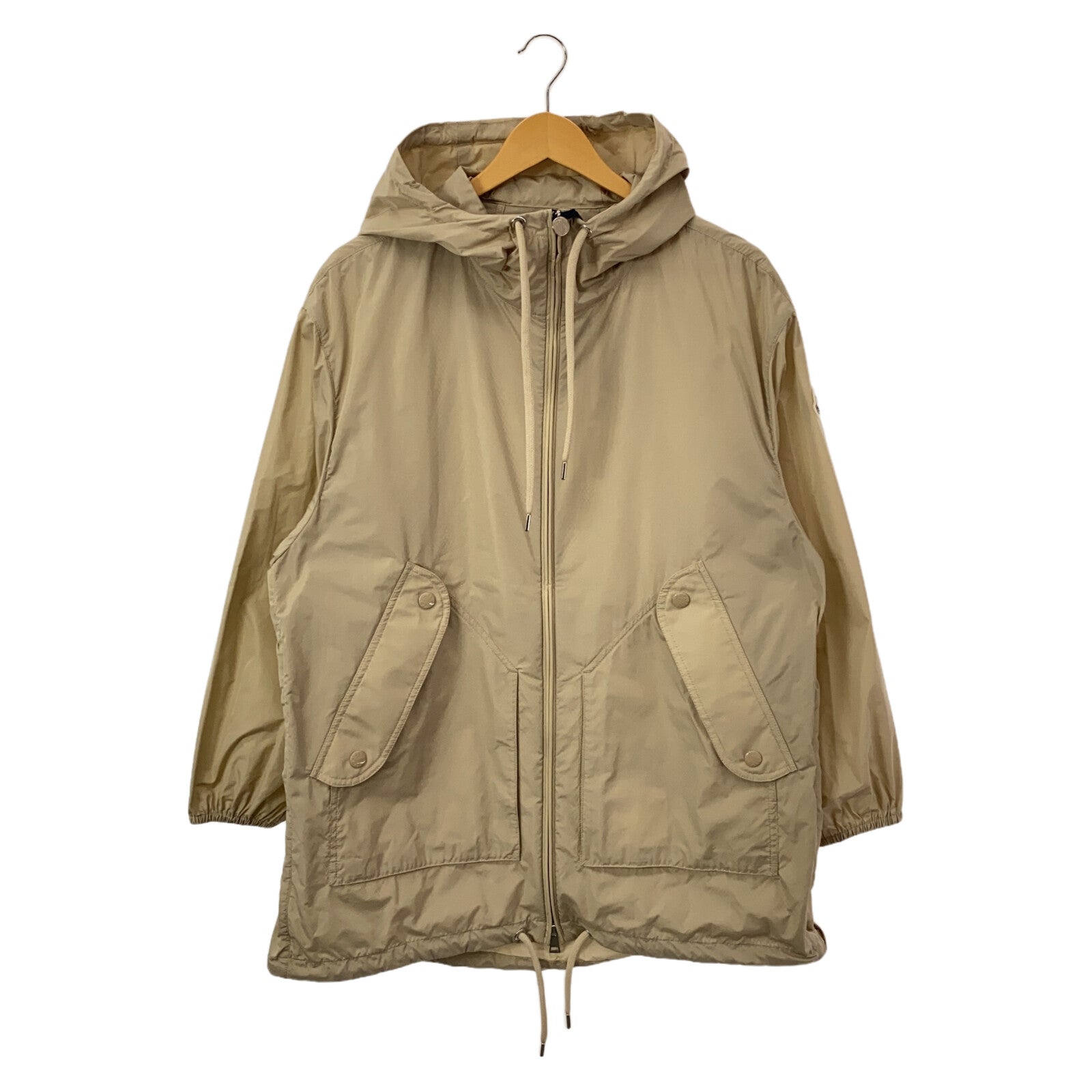 Moncler Hooded Jacket Polyester Beige