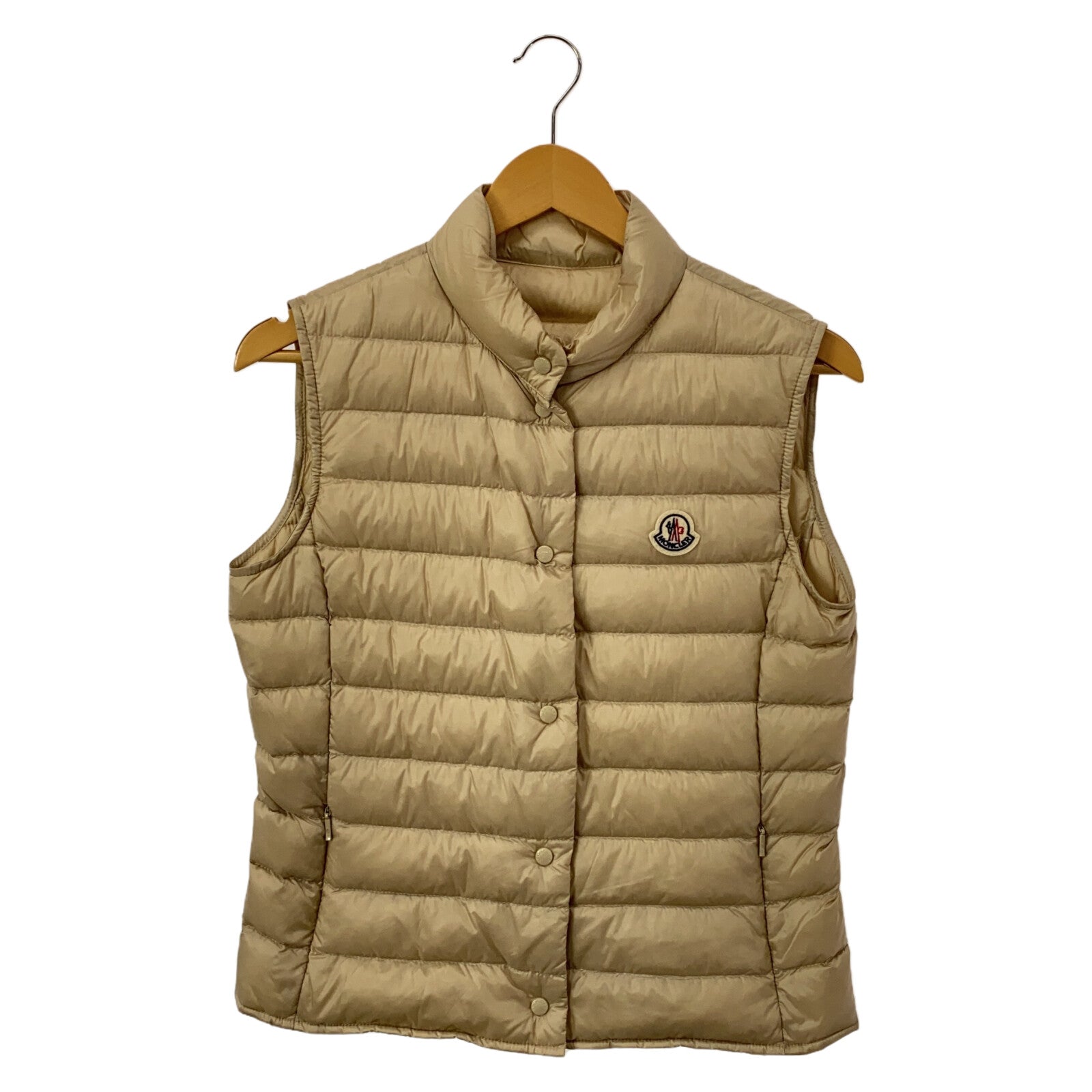 Moncler Nylon Down Vest Beige Men