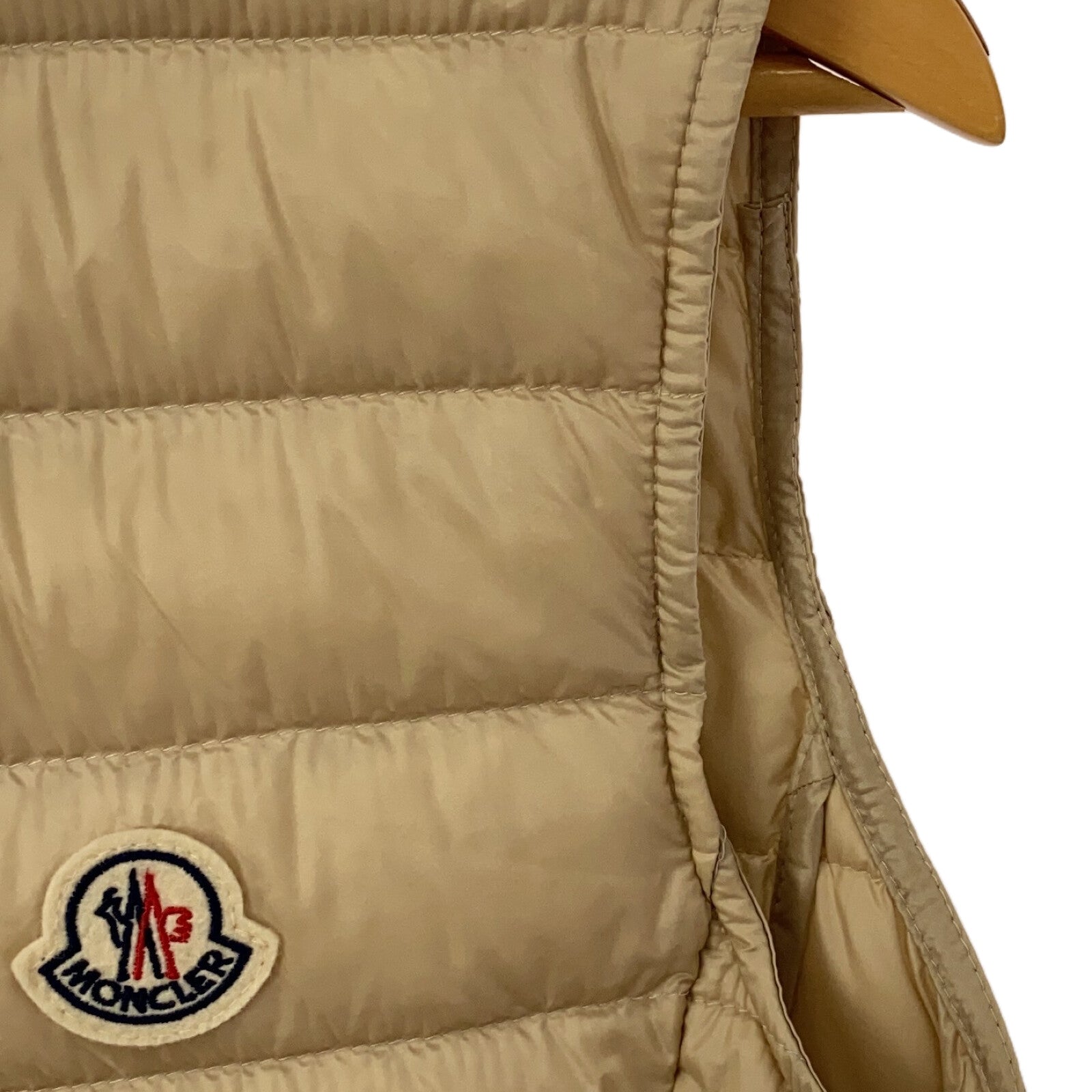 Moncler Nylon Down Vest Beige Men