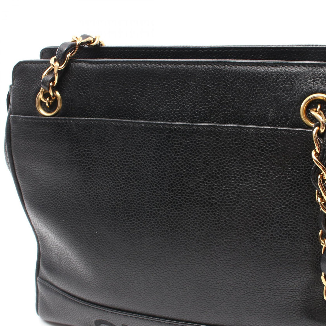 Chanel Caviar Skin Shoulder Bag Black